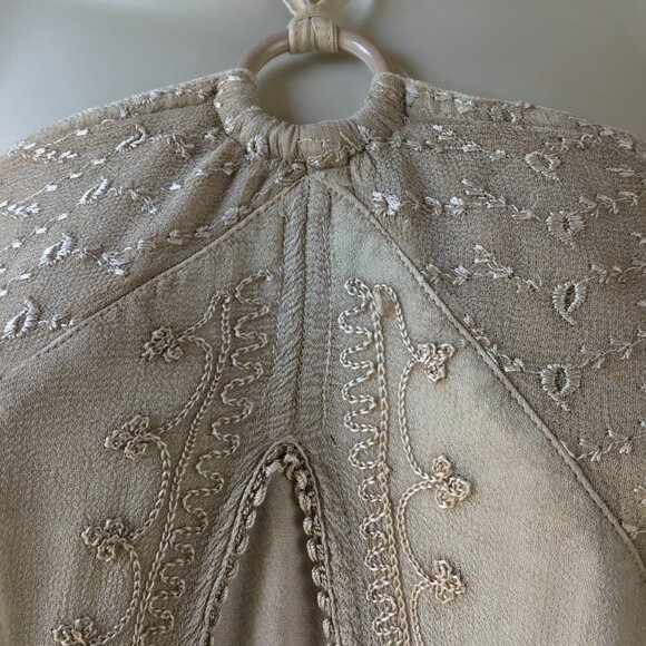 Earthbound Trading Shirred Back Embroidered Bohemian Halter Tunic Top Sz XL - Picture 7 of 12